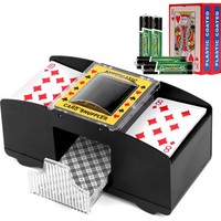 Kartenmischer 2 Deck Elektrisch Batteriebetrieb Poker Uno Texas Hold Em Omaha...
