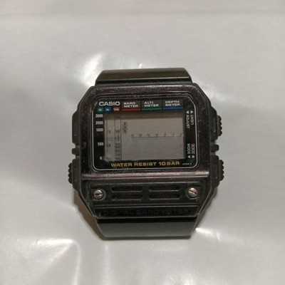 Vintage Casio Digital Watch Barometer Bm-100wj 560 Altimeter