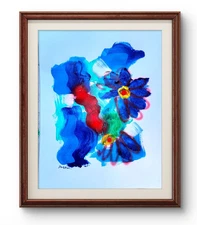 Original Art Closer1  14x11 Abstract Expressionist Original Painting Paper