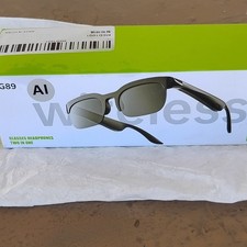 XG89 Bluetooth Wireless Smart Glasses Headphones 2-in-1, Black