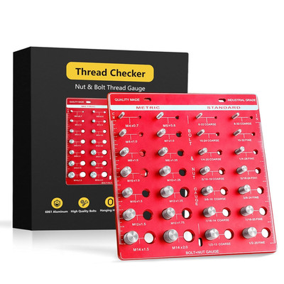 Thread Checker：Nut and Bolt Thread Checker Thread Identifier Gauge Nut Bolt Scre