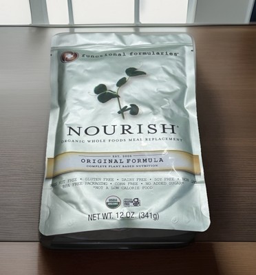 NEW Functional Formularies Nourish Tube Feeding Organic Original 12oz Box 24 Pks