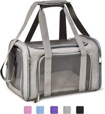 Pet Medium/Small Pet Carrier Soft Sided Comfort Bag Travel Case Airline Approved