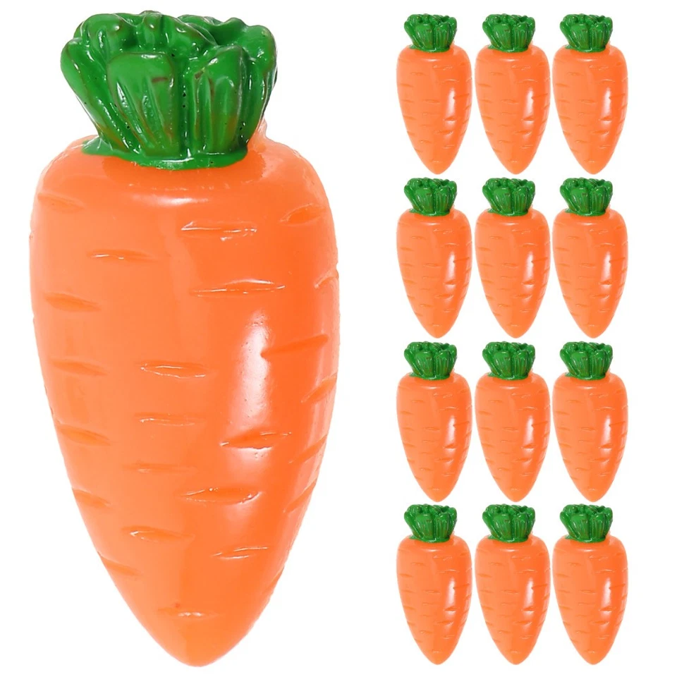 20 Pcs Carrot Craft Project Easter Embellishments Resin Carrots Charms - Image 4 of 4