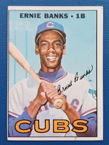 1967 Topps Baseball #215 HOF Ernie Banks Chicago Cubs - EX+ (OC) - Picture 1 of 2