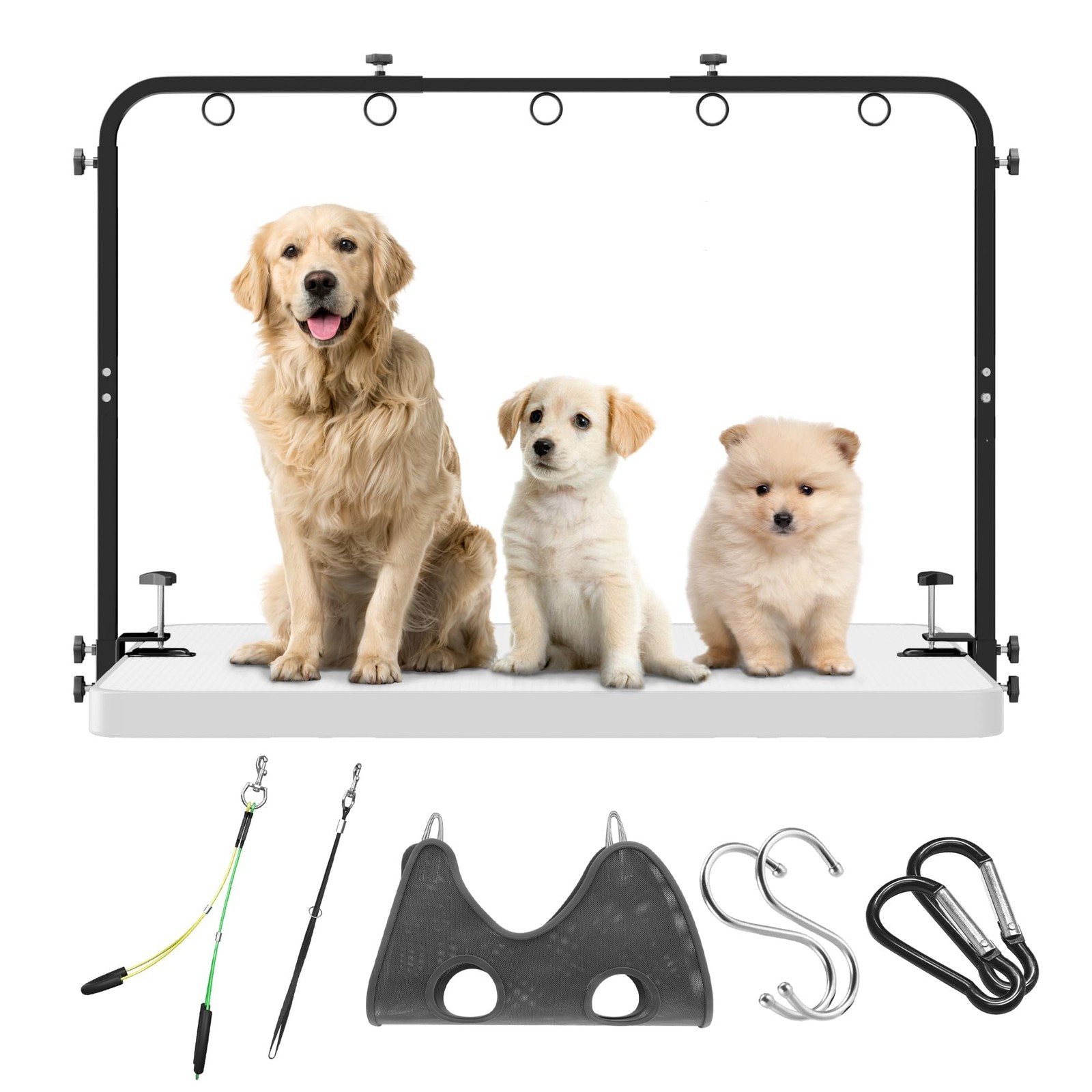 Adjustable Dog Grooming Arm for Table: 42'' Height, 27''&ndash;3