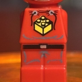LEGO Minifig Microfigure Creationary Red Warrior Small Statue Tiny Guy 3844