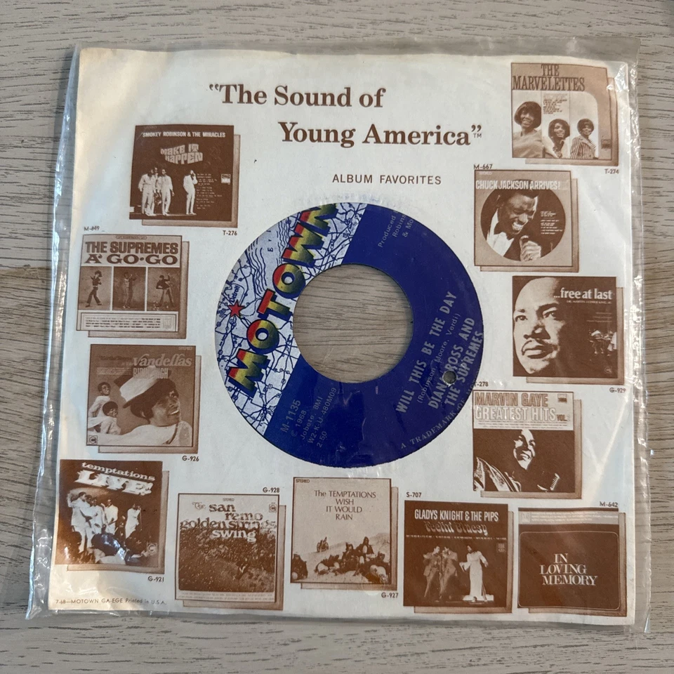 Diana Ross & The Supremes: "Love Child/ Will This Be The Day" 1968 Motown Sealed Foto 2 de 3