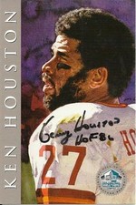 KEN HOUSTON SIGNED "SIGNATURE SERIES" CARD~PRO FOOTBALL HALL OF FAME~#/2,500