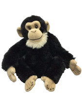 Webkinz Chimpanzee Black Tan Gold W Signature WKS1002 Ganz Plush 12" Toy Lovey