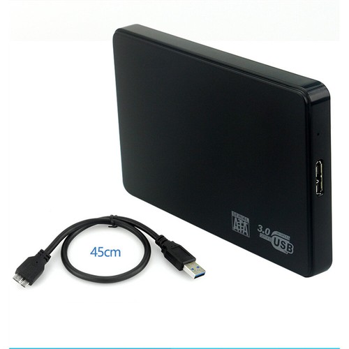 Black USB 3.0 Hard Drive Disk 2.5" SATA HDD SSD External Slim Enclosure Case - Picture 8 of 11