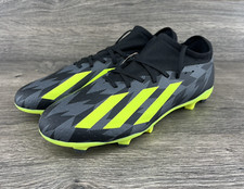 Adidas X CrazyFast .3 INJ FG Size 13 Soccer Cleats Black Volt Mens Houndstooth