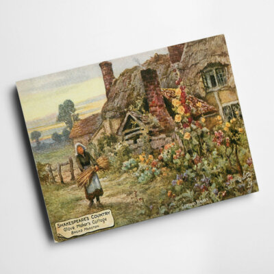 A6 PRINT - Vintage Warwickshire - Glove Maker's Cottage, Broad Marston