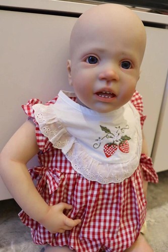 28in Handmade Reborn Baby Doll Toddler Girl Boy Realistic No Hair Birthday Gift - Imagen 1 de 6