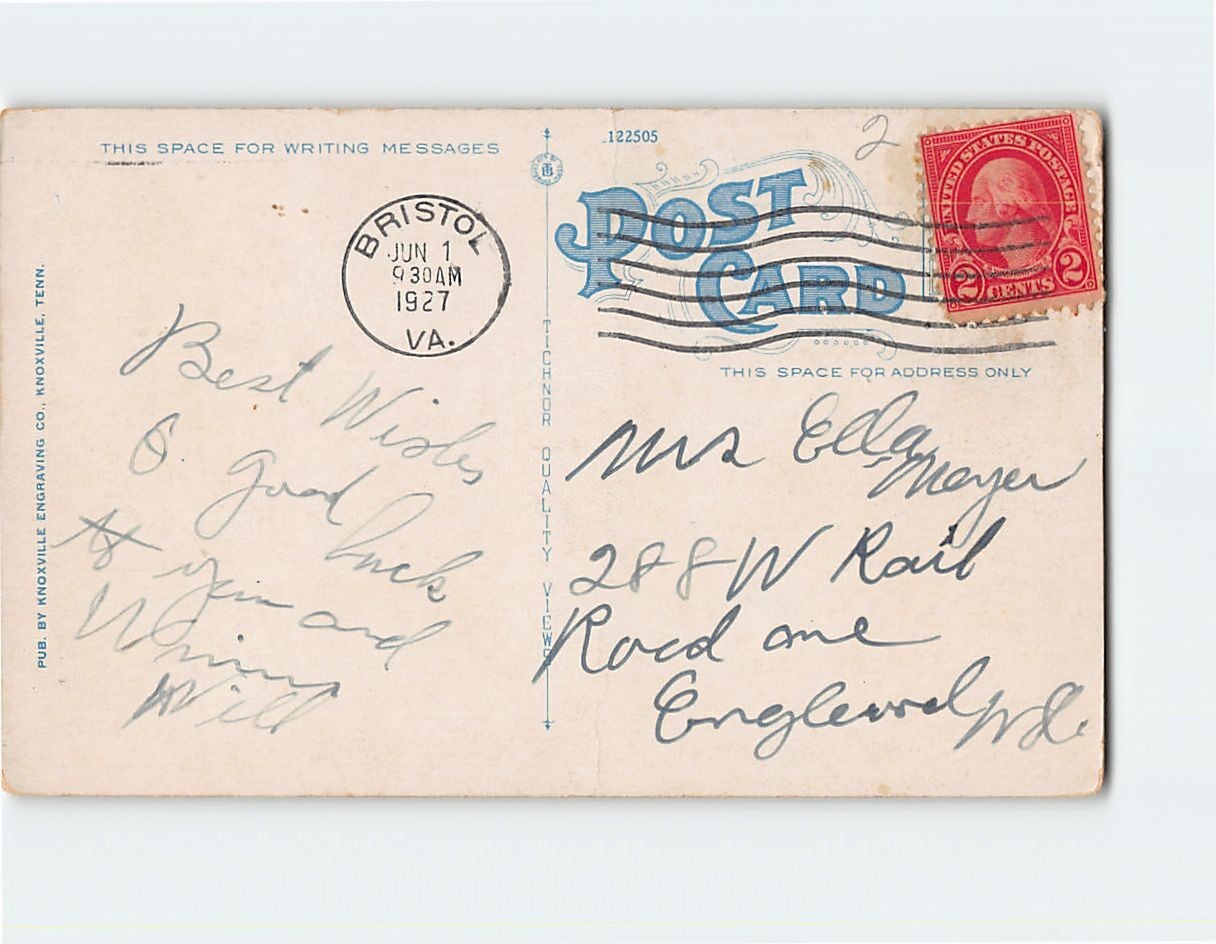 Postcard Sullin's College Virginia Park Bristol Virginia