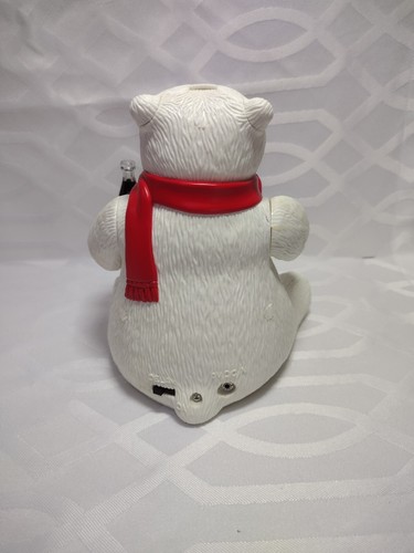 Vintage 1996 Coca-Cola Bubble Blowing Polar Bear By Kurt Adler No Box W/Jar - Picture 3 of 7