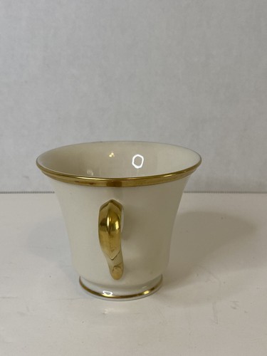 Lenox Eternal 3” Tea Cup Mug Footed Ivory-color Gold Trim USA - Picture 4 of 6