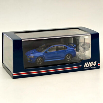 Hobby Japan 1/64 Mitsubishi Lancer Evolution X Final Edition Blue HJ642053CBL