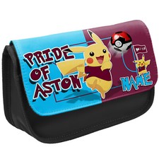 Image of Personalised Aston Villa Pencil Case Pokemon Football School Stationary PFP03