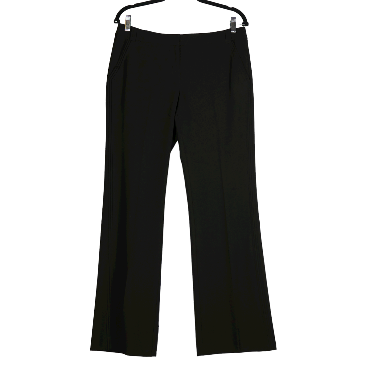 ハンドメイドv INC Black Dress Pants Womens 10 32 x 31 Tuxedo Style Side Pleated