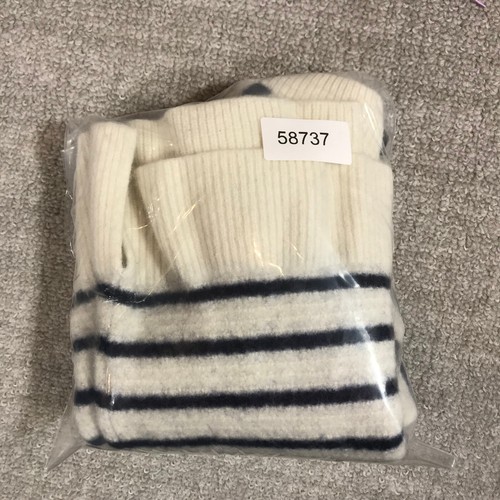 COMME DES GARCONS Sweater Womens Small Uniqlo Stripe Beige Blue Casual - Picture 8 of 8