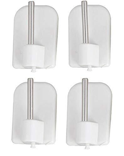 ATELIERS 28 Supports - Crochets Adhésifs/Autocollant Pour Tringle De Vitrage - Lot De 4 (Gris