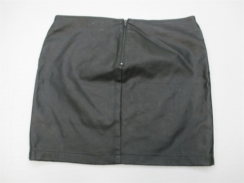 Minifalda negra de cuero sintético de moda talla M LILY WHITE para mujer NUEVA - Imagen 5 de 8