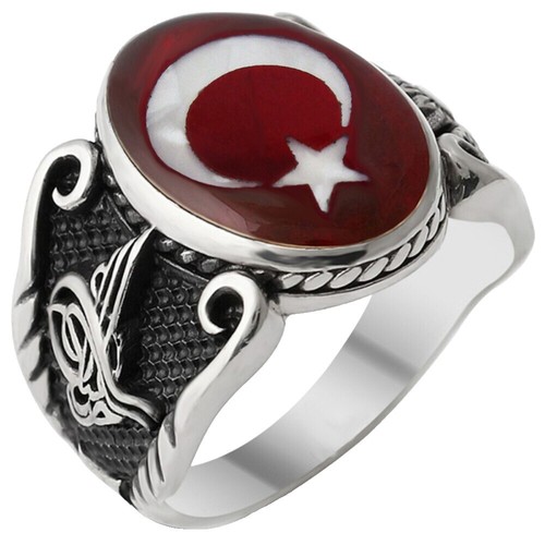 Anello In Ottone Con Smalto Rosso, Ispirato Alla Lanterna Rossa Dei Racconti Fantasy. Larghezza Fascia 3 Mm. Fatto A Mano In Thailandia, Taglia Personalizzabile Da 5 A 15 US. - Foto 3