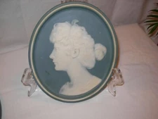Antique Villeroy & Boch Mettlach Cameo Profile Phanolith Plaque #7033 ca. 1900