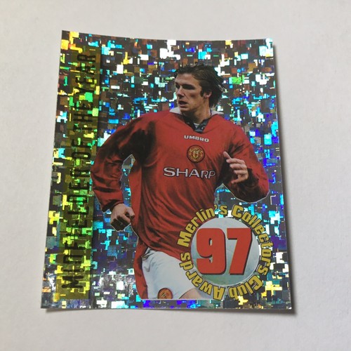 1997/98 Merlin Kick Off David Beckham Folie Mittelfeldspieler des Jahres Aufkleber #086 - Bild 3 von 10