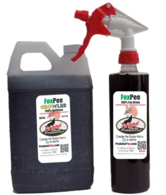    Predator Pee - 100% Pure Fox Urine - 64 oz Refill Jug 16 oz Sprayer Combo