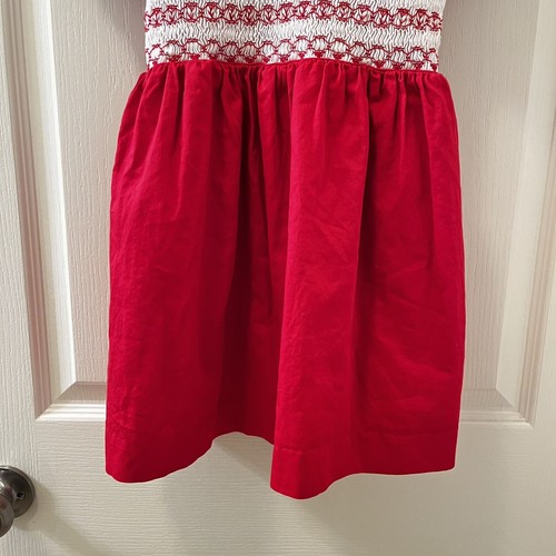 The Heritage Collection by Rachel Riley Red Classic Smocked Dress Girls Size 5 - Picture 3 of 12