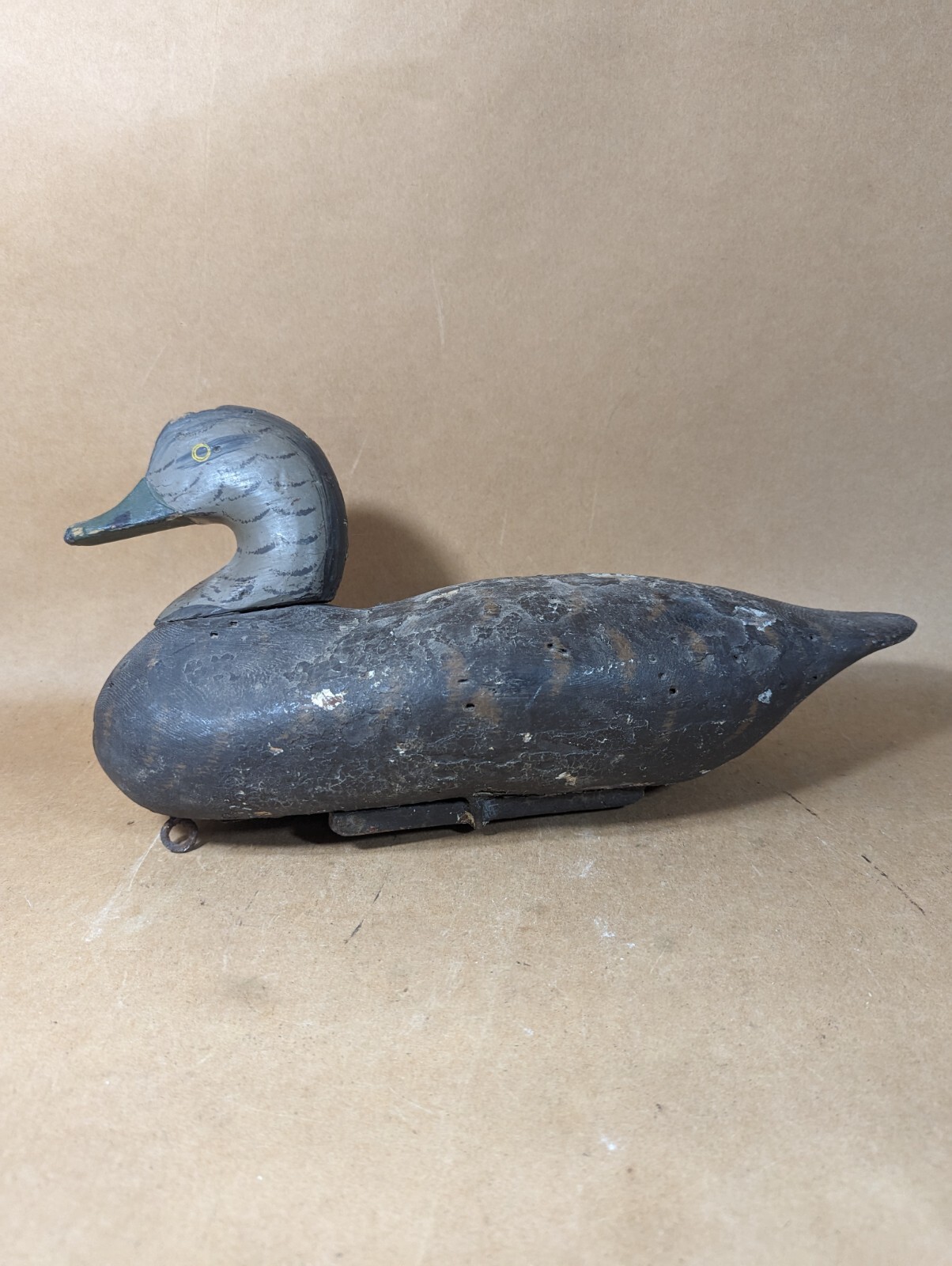 Antique Wood Duck Decoy Working Decoy Lead Weight eBay