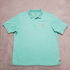 Tommy Bahama Shirt Mens Medium Green Polo Island Zone Supima Cotton Blend Golf