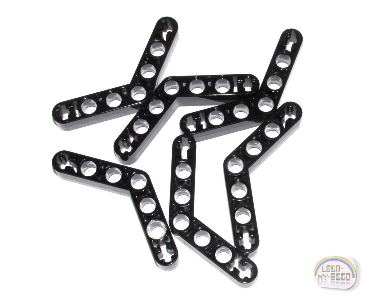 LEGO Technic - 6 x 7L Angle Beams - Liftarm - Black - (32348, EV3