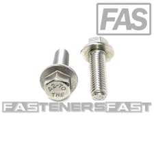 (5) M12 x 1.75 x 35 Stainless Steel DIN6921 A2 Hex Flange Bolts M12x35mm Flange