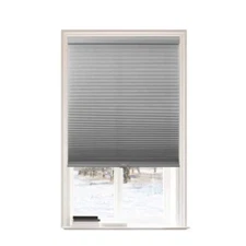 Lumi Gray Polyester Light Filtering Cordless POSH Honeycomb Cellular Shade