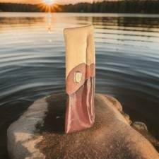 Handcrafted Rainstick with Earth Tone Glaze and Native-Inspired Metal Accent