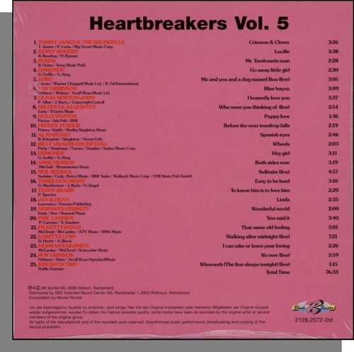 Heartbreakers Vol 5 - 25 Big Name Artists, Hits! - New 1999 European V/A CD! - Picture 2 of 2