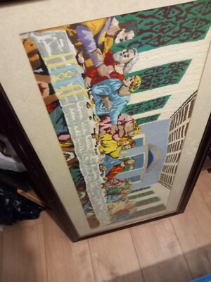 Wandteppich Wandbehang und alleinstehend schöne Länge und gutes Kunstwerk 