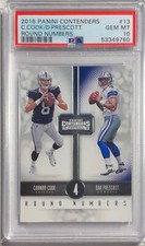 DAK PRESCOTT 2016 CONTENDERS ROUND NUMBERS RC #13 PSA 10 GEM MINT POP 14