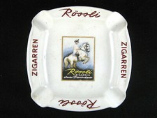 alter RÖSSLI Ascher / Werbe-Aschenbecher, FABRIKMODELL, neuwertig erhalten