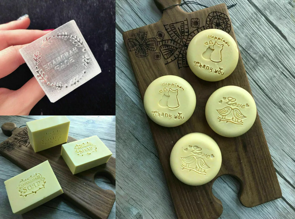 Custom made Soap Mold Stamp Personalized Logo Embosser Handmade Acrylic  Glass