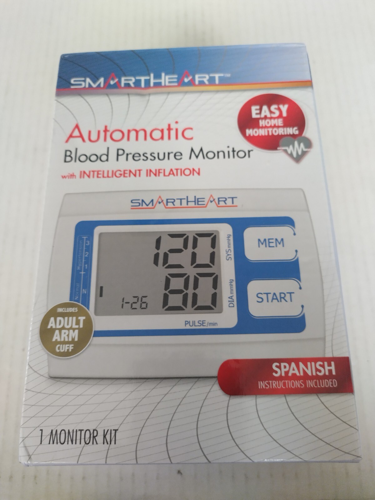 SmartHeart Blood Pressure Monitor Adult Wrist Cuff With Advanced