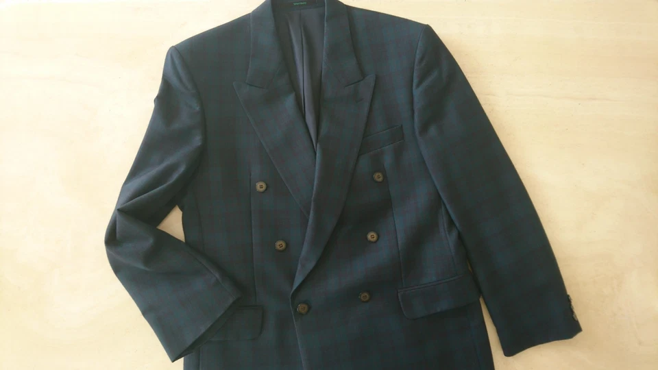 Herren Anzug Sakko C&A Jacket 50 L Blazer Jackett Jacke kariert Schurwolle Wolle - Bild 2 von 4