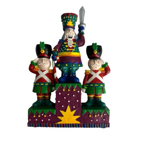 russ sugarplum fantasies nutcracker 3 candlestick holder Christmas Holiday Decor - Picture 7 of 12