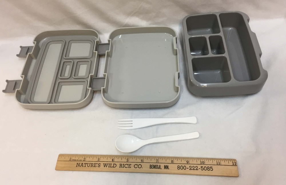 Bizz Bento Box Leakproof Meal Prep Lunchbox w/ Fork-Spoon BPA Free