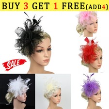 Clip Wedding Feather Aliceband Fascinator Headband Royal Ascot Ladies Day Races