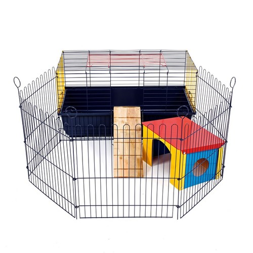 RABBIT GUINEA PIG INDOOR CAGE HUTCH 60cm 80cm 100cm 120cm 60 80 100 120 NEW - Picture 30 of 32