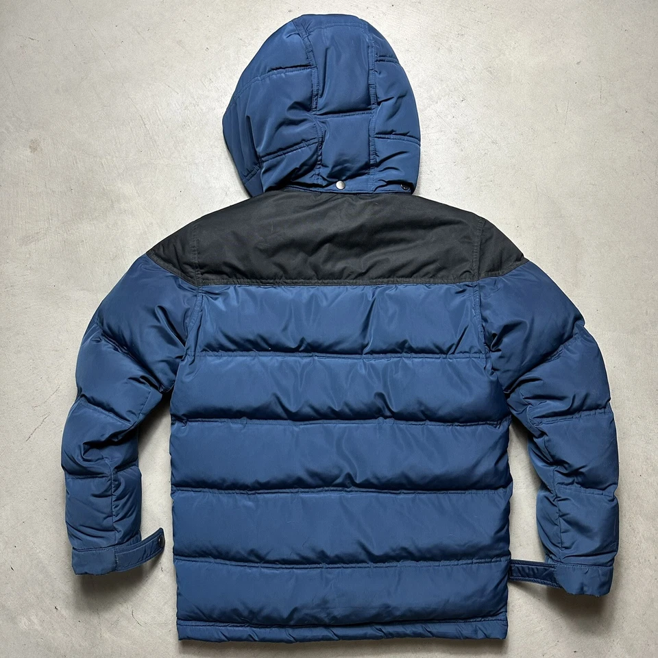 Chaqueta acolchada Diesel para niños Parka polar con capucha plumón de ganso azul juvenil L (14/16) Foto 2 de 4